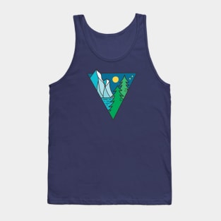 Glacier Lake Moonlight Doodle Tank Top